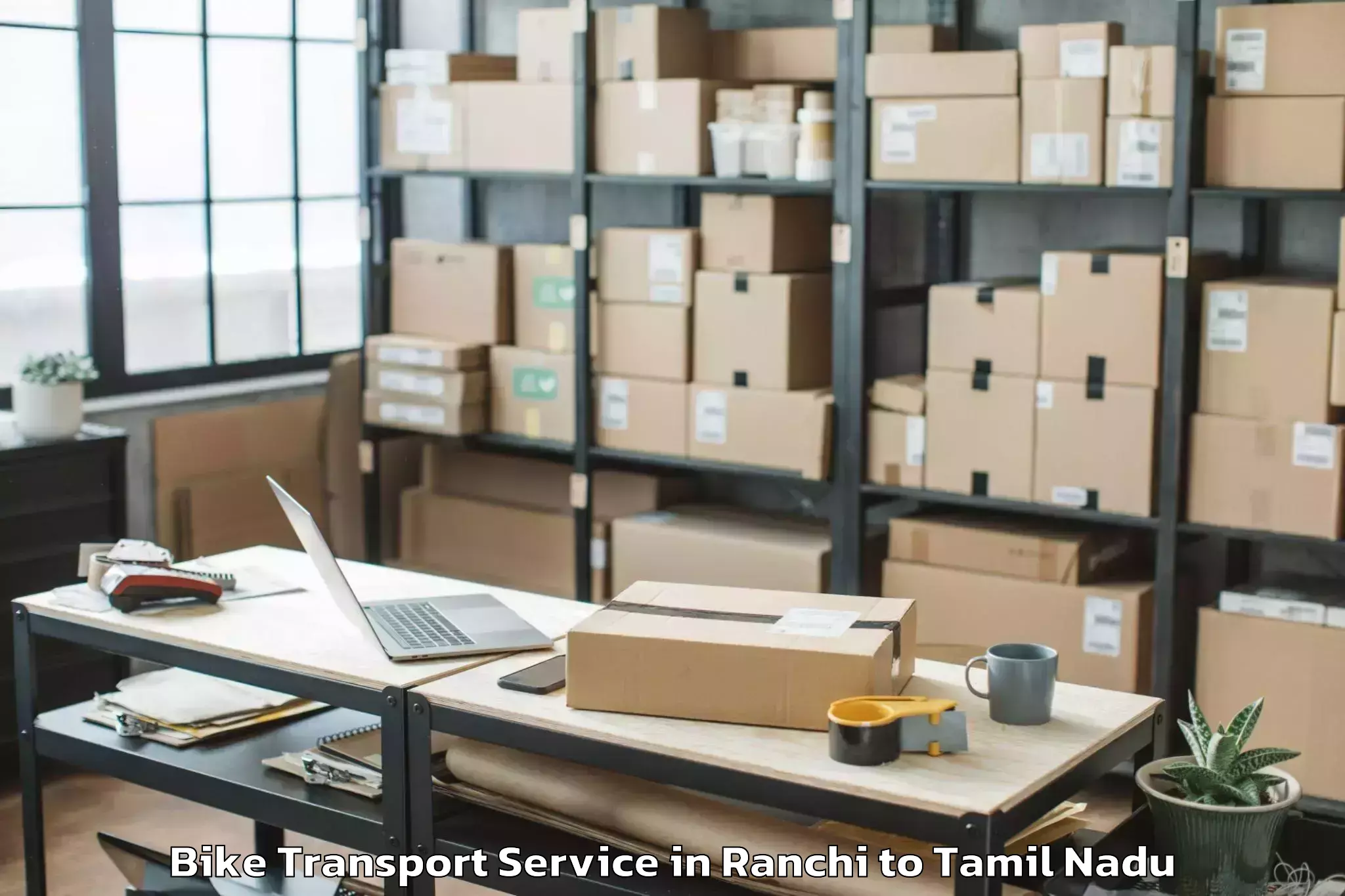 Hassle-Free Ranchi to Kangeyam Bike Transport